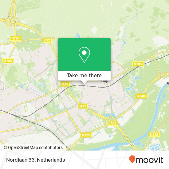 Nordlaan 33, Nordlaan 33, 6881 RN Velp, Nederland kaart