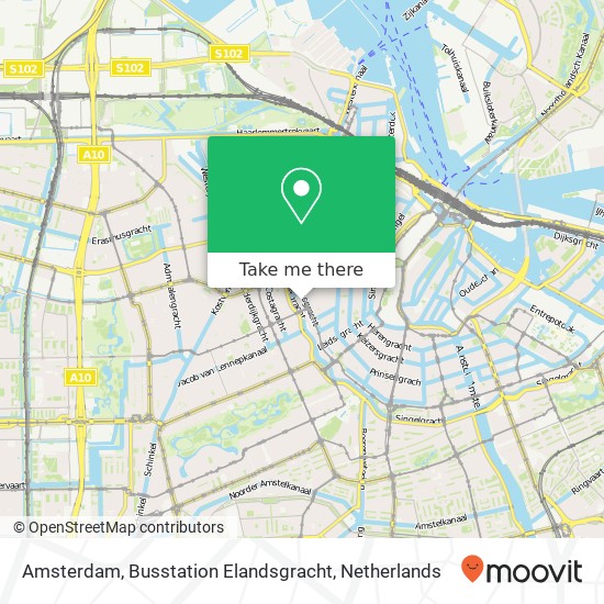 Amsterdam, Busstation Elandsgracht, Amsterdam, Busstation Elandsgracht, 1016 TL Amsterdam, Nederland kaart