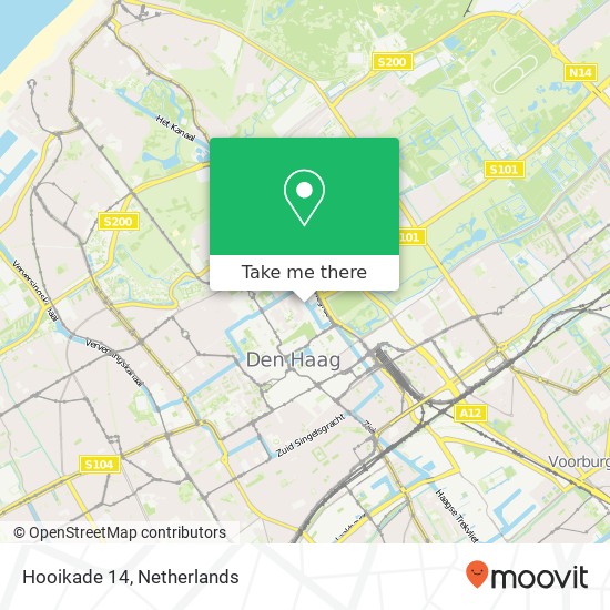Hooikade 14, 2514 BH Den Haag kaart