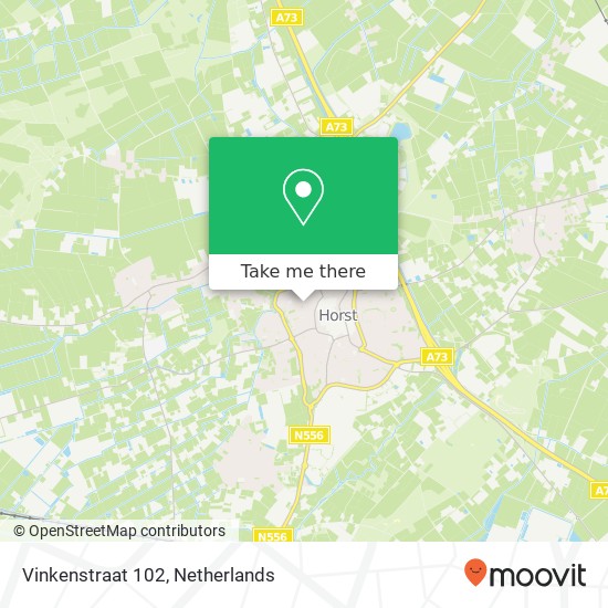 Vinkenstraat 102, 5961 XE Horst kaart