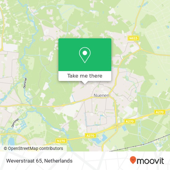 Weverstraat 65, 5671 BB Nuenen kaart