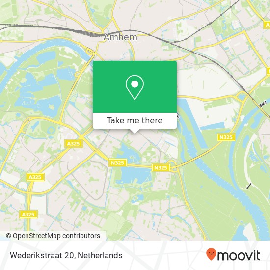 Wederikstraat 20, 6832 HL Arnhem kaart