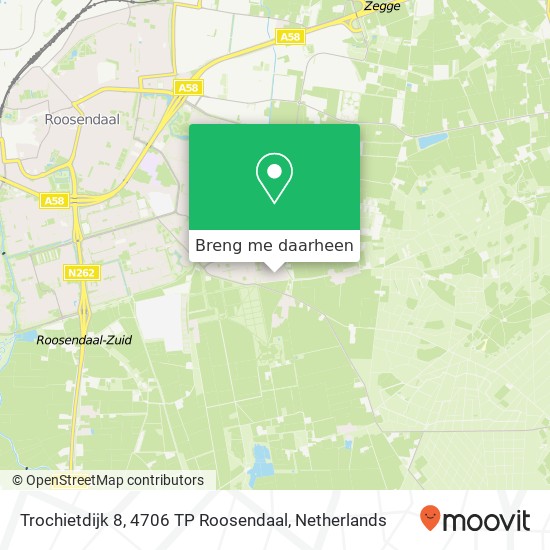 Trochietdijk 8, 4706 TP Roosendaal kaart