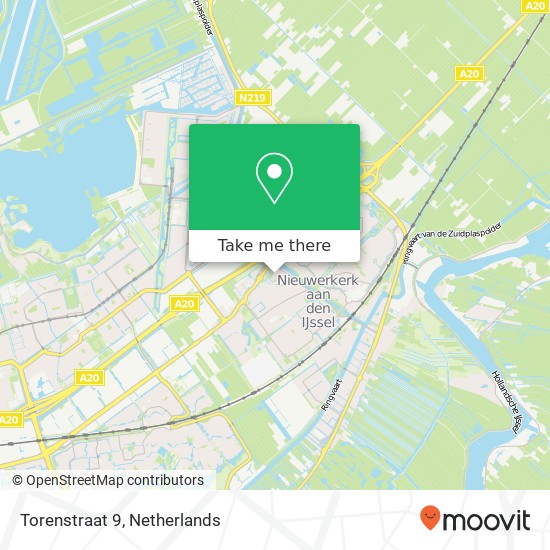 Torenstraat 9, 2912 CS Nieuwerkerk aan den IJssel kaart