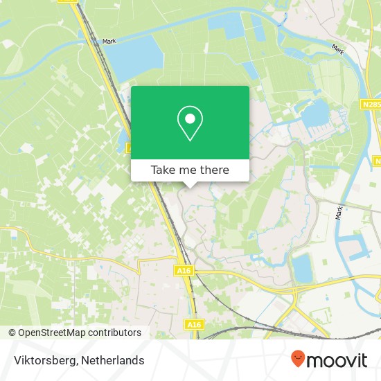 Viktorsberg, 4822 TM Breda kaart