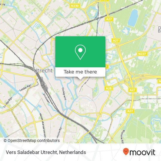 Vers Saladebar Utrecht, Nachtegaalstraat 61 kaart