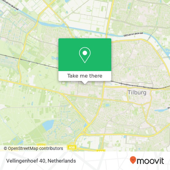 Vellingenhoef 40, 5037 JX Tilburg kaart