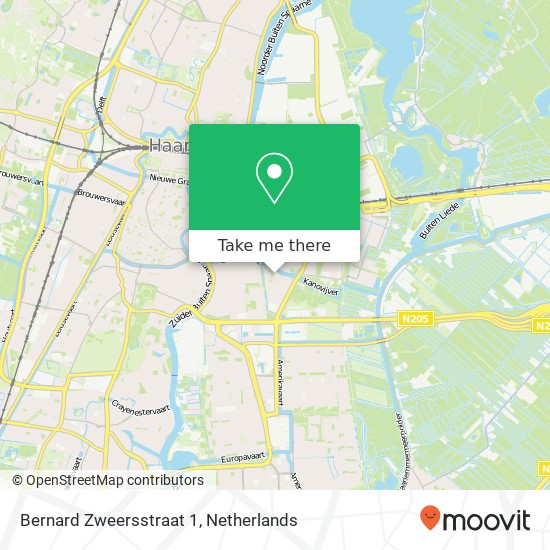 Bernard Zweersstraat 1, 2033 DE Haarlem kaart