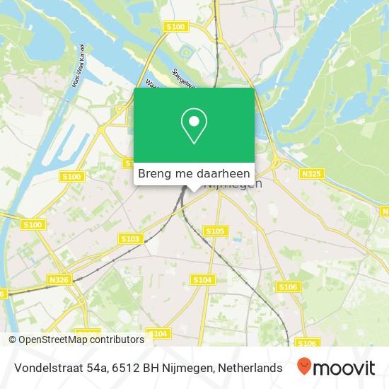 Vondelstraat 54a, 6512 BH Nijmegen kaart