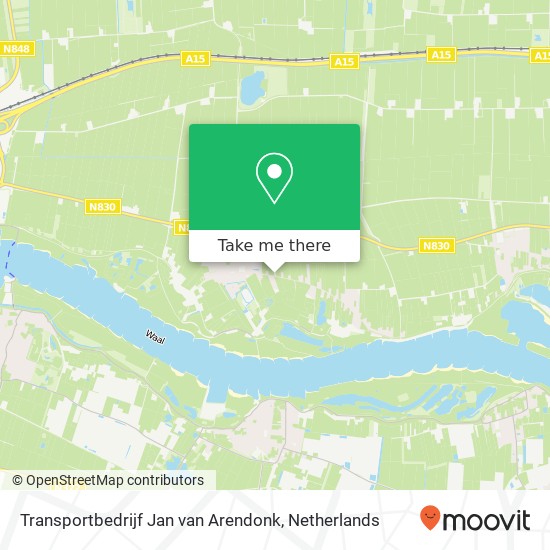 Transportbedrijf Jan van Arendonk kaart