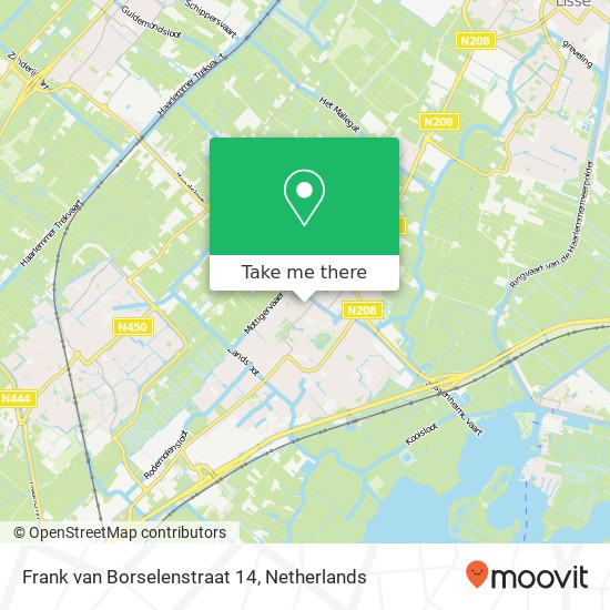 Frank van Borselenstraat 14, 2171 TA Sassenheim kaart