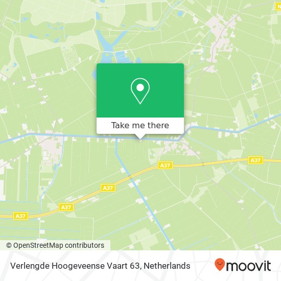 Verlengde Hoogeveense Vaart 63, Verlengde Hoogeveense Vaart 63, 7864 TB Zwinderen, Nederland kaart