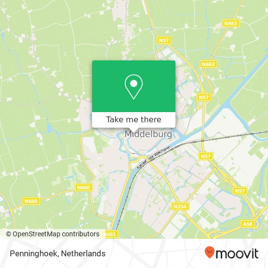 Penninghoek, 4331 Middelburg kaart