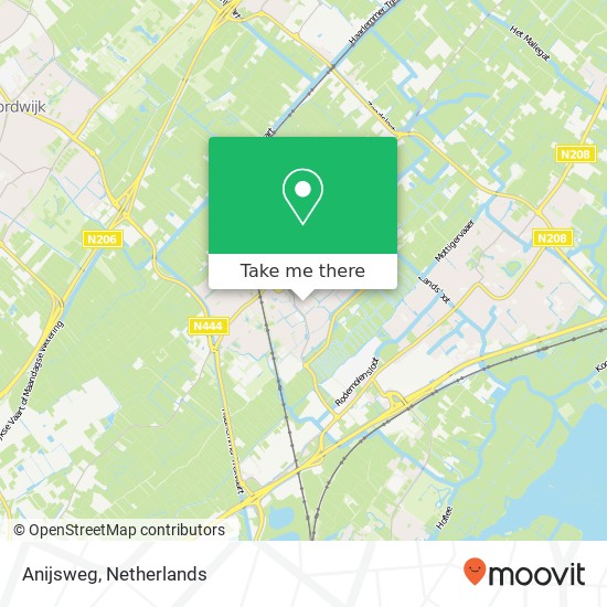 Anijsweg, 2215 BT Voorhout kaart