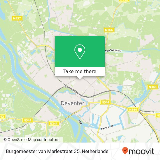 Burgemeester van Marlestraat 35, 7413 BJ Deventer kaart