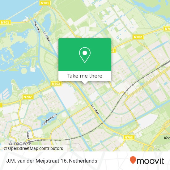 J.M. van der Meijstraat 16, 1333 PH Almere-Buiten kaart