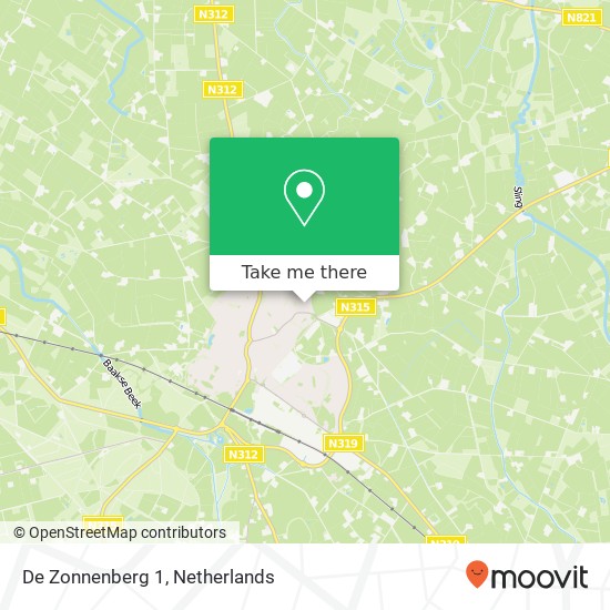 De Zonnenberg 1, 7261 CP Ruurlo kaart