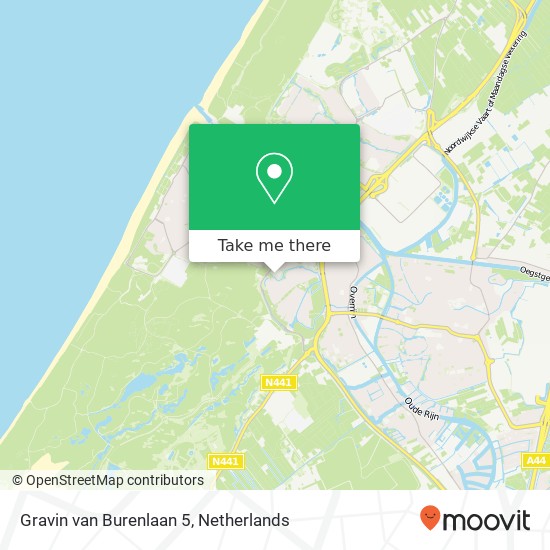 Gravin van Burenlaan 5, 2224 GG Katwijk aan de Rijn kaart