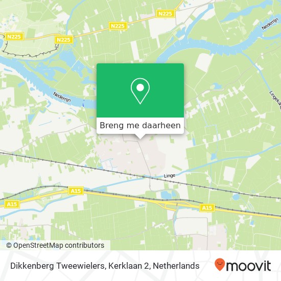 Dikkenberg Tweewielers, Kerklaan 2 kaart