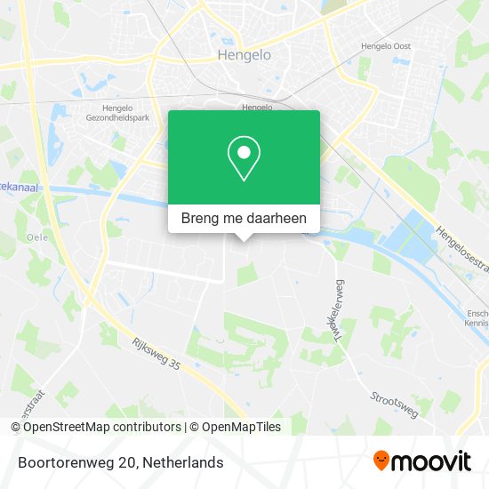 Boortorenweg 20 kaart