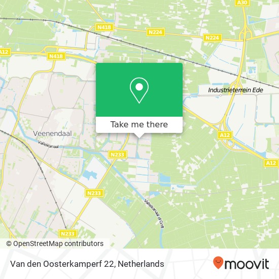 Van den Oosterkamperf 22, 3907 Veenendaal kaart