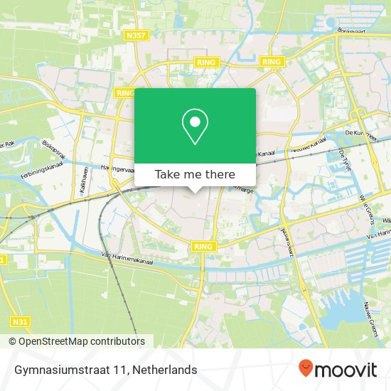 Gymnasiumstraat 11, 8932 GT Leeuwarden kaart