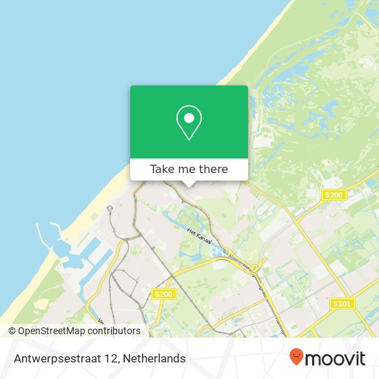 Antwerpsestraat 12, 2587 AG Scheveningen kaart