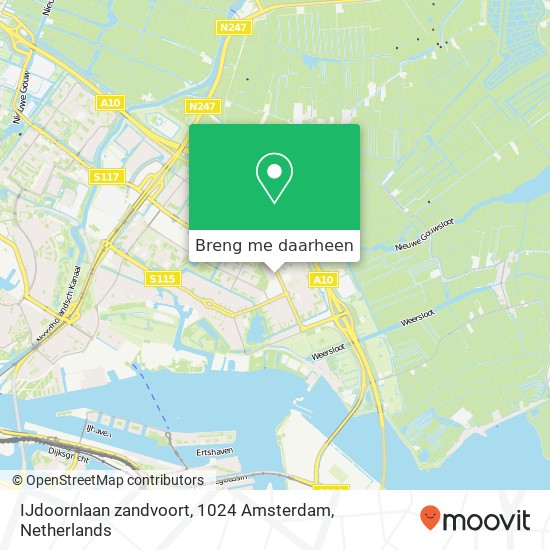 IJdoornlaan zandvoort, 1024 Amsterdam kaart