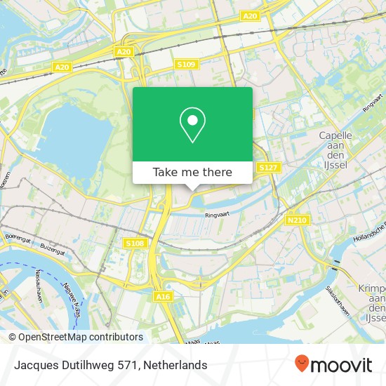 Jacques Dutilhweg 571, 3065 JH Rotterdam kaart