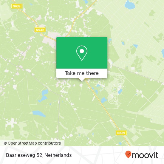 Baarleseweg 52, 4861 RH Chaam kaart