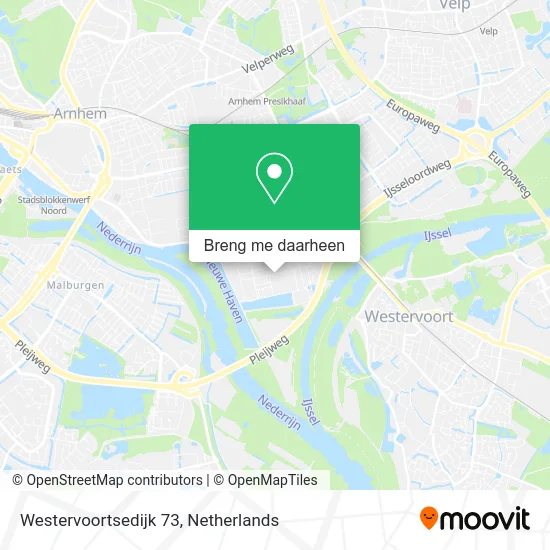 Westervoortsedijk 73 kaart