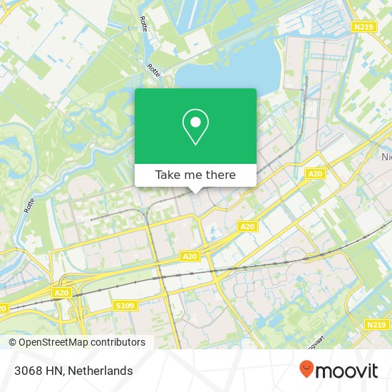3068 HN, 3068 HN Rotterdam, Nederland kaart