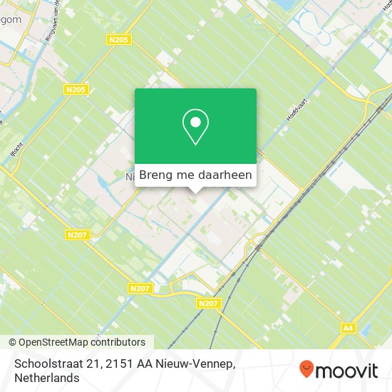 Schoolstraat 21, 2151 AA Nieuw-Vennep kaart