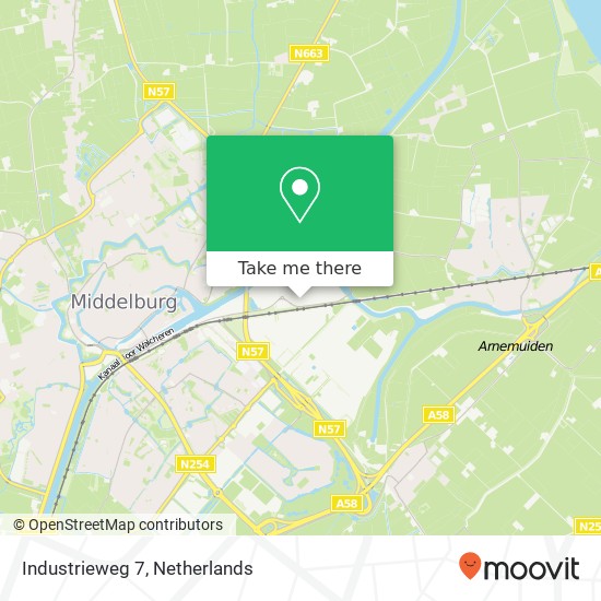 Industrieweg 7, Industrieweg 7, 4338 PR Middelburg, Nederland kaart