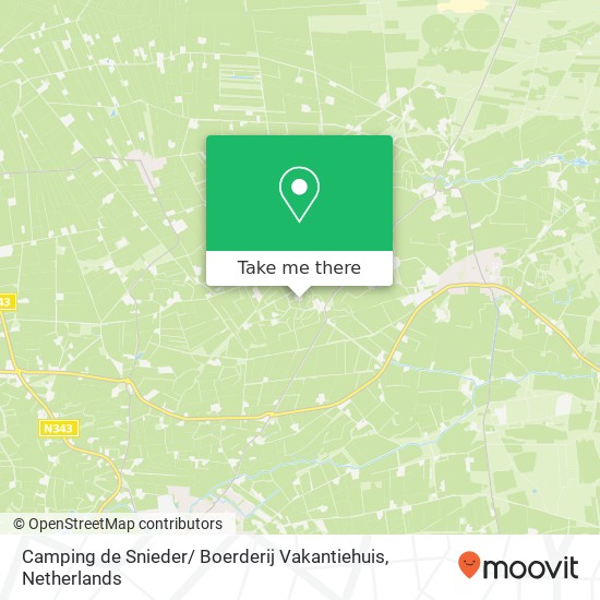 Camping de Snieder/ Boerderij Vakantiehuis kaart