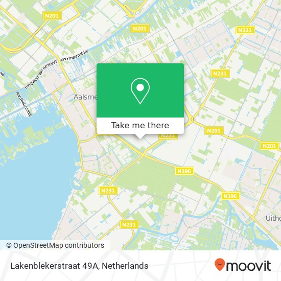 Lakenblekerstraat 49A, Lakenblekerstraat 49A, 1431 GE Aalsmeer, Nederland kaart