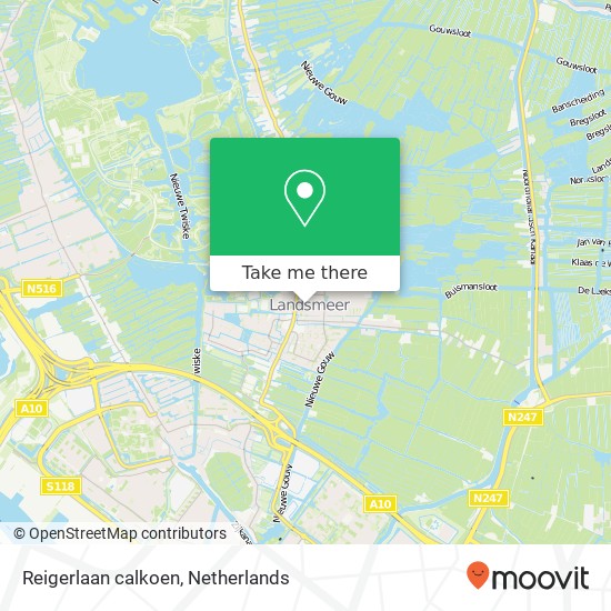 Reigerlaan calkoen, 1121 XB Landsmeer kaart