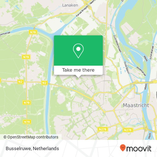 Busselruwe, Busselruwe, 6218 AS Maastricht, Nederland kaart