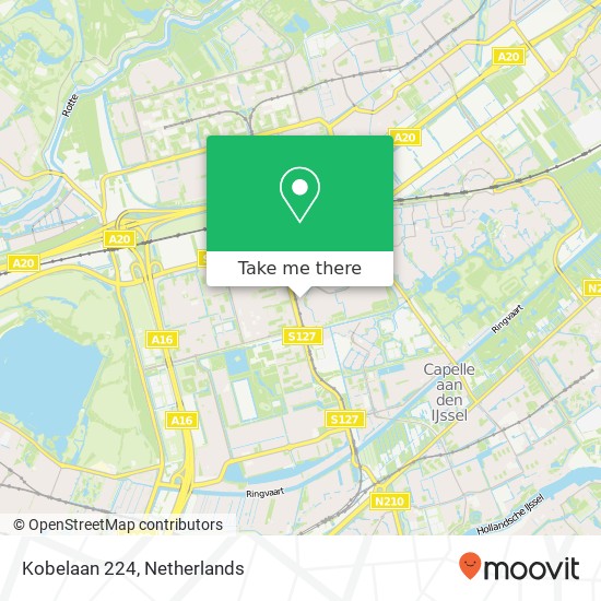 Kobelaan 224, 3067 MD Rotterdam kaart