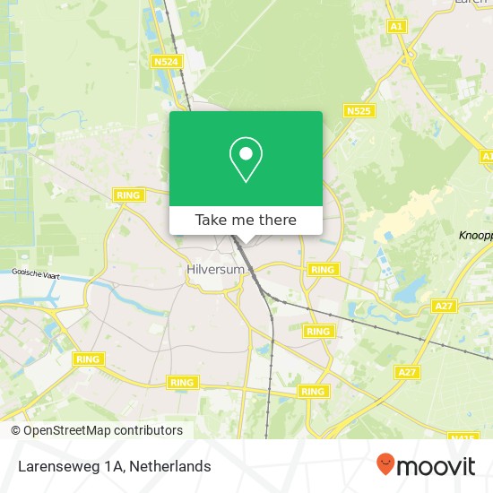 Larenseweg 1A, Larenseweg 1A, 1221 CH Hilversum, Nederland kaart