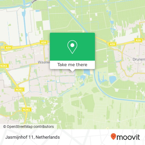 Jasmijnhof 11, 5143 EC Waalwijk kaart