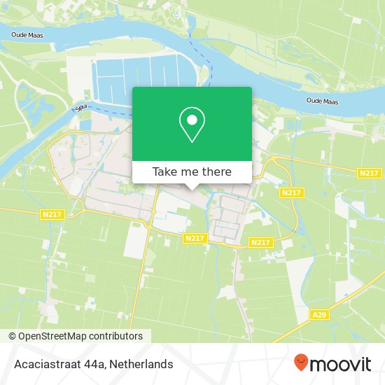 Acaciastraat 44a, 3261 RC Oud-Beijerland kaart