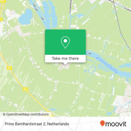 Prins Bernhardstraat 2, 4121 EW Everdingen kaart