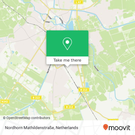 Nordhorn Mathildenstraße kaart