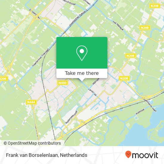 Frank van Borselenlaan, 2215 Voorhout kaart