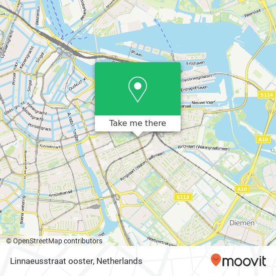 Linnaeusstraat ooster, 1092 Amsterdam kaart