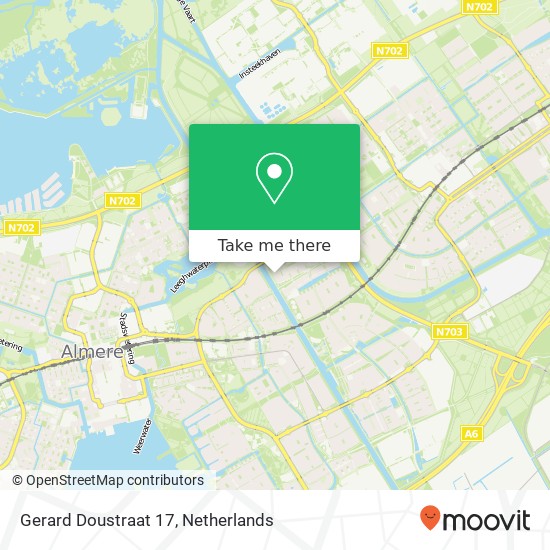 Gerard Doustraat 17, 1318 HL Almere-Stad kaart