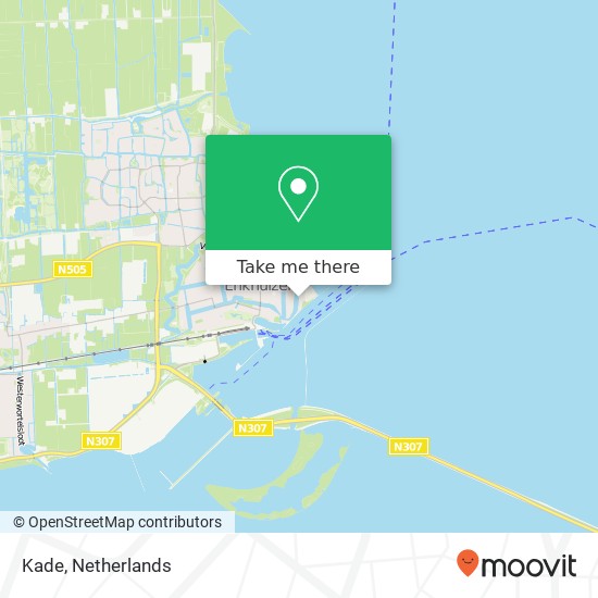 Kade, Kade, 1601 KX Enkhuizen, Nederland kaart