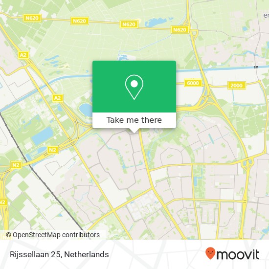 Rijssellaan 25, 5627 MP Eindhoven kaart