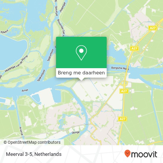 Meerval 3-5, Meerval 3-5, 4941 SK Raamsdonksveer, Nederland kaart
